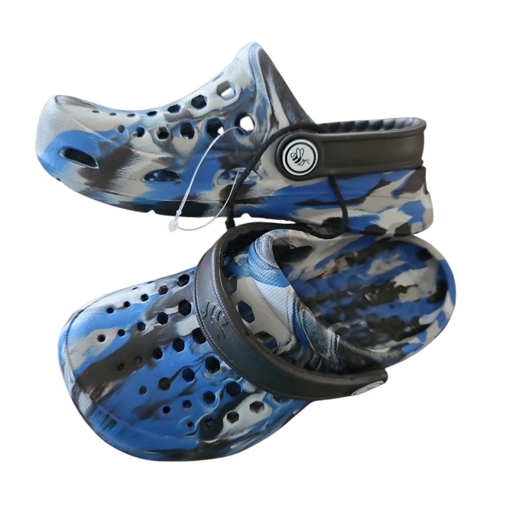 Joybees Size 10 / 11 New Boy's Blue and Black Clogs Water Shoes